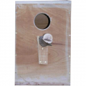 Nid perroquet en bois brut - face avant