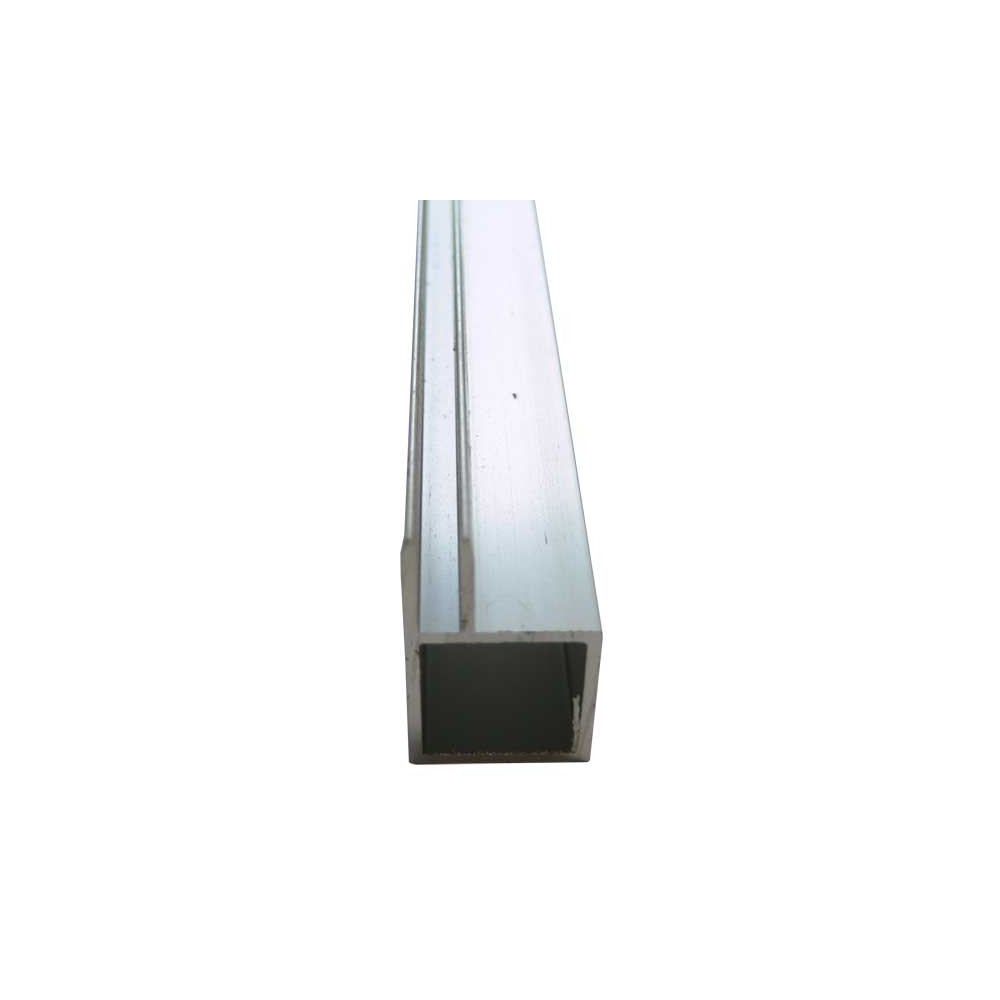Alberts 498115 Lot de 3 tubes carrés, en aluminium anodisé argenté, 1000 x 20 x 20 mm