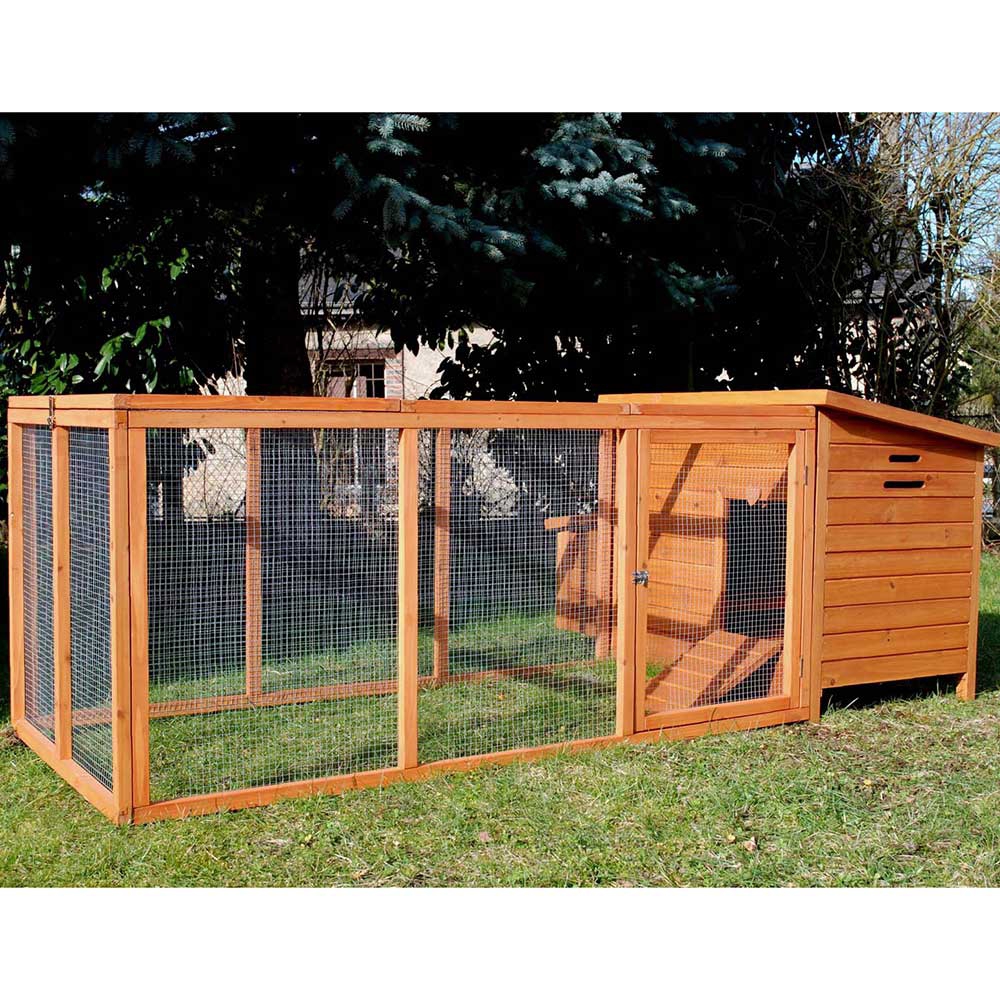 Poulailler avec enclos pour 2 à 3 poules traditionnelles ou 4 poules