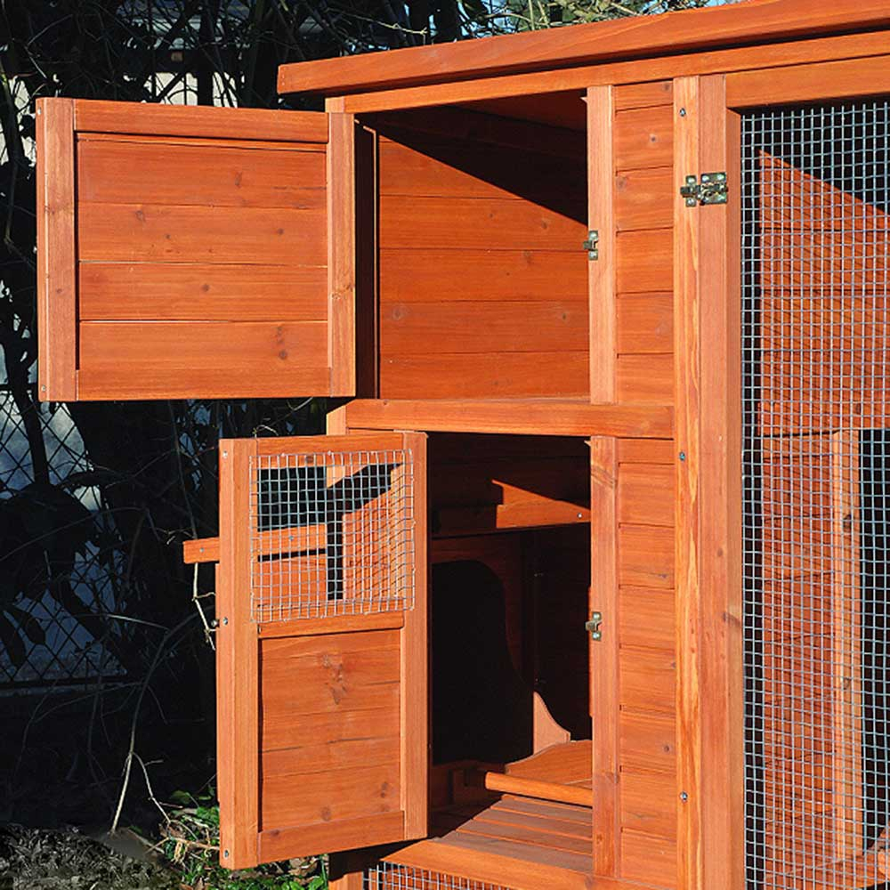 Poulailler bois 3 ou 4 poules en sapin imputrescible avec toit en 