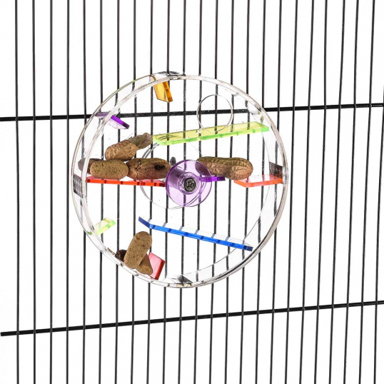 Fonowx Grande roue pour oiseau, jouet de recherche d'oiseaux, roue