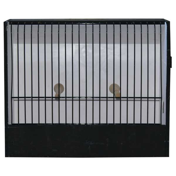 Cage d'exposition perruche PVC noire