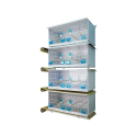 Batterie de 4 cages New Canariz rouleaux de papier