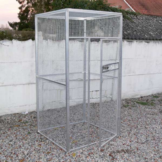 Volière aluminium extérieure 1 m x 1 m maille 13x13