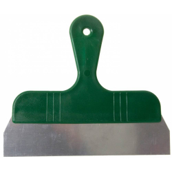 Grattoir manche plastique vert et lame inox - 25 cm