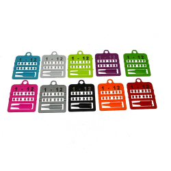 Bagues ouvertes numérotées en plastique - 4 mm