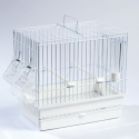 Cage Cardellina Blanche avec tiroir et grille de fond