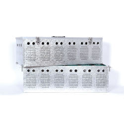 Panier de transport aluminium 12 compartiments pour pigeons