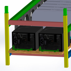 Support alimentation ATX pour RIG de minage