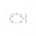 Equerre patte de fixation acier 40*60