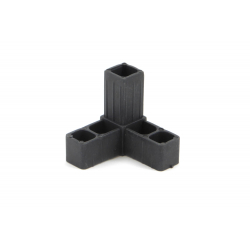 Embout 3D en 20 x 20 - Noir en polyamide renforcé nylon