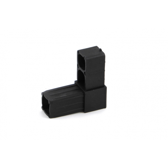 Embout L en 20 x 20 - Noir en polyamide renforcé nylon