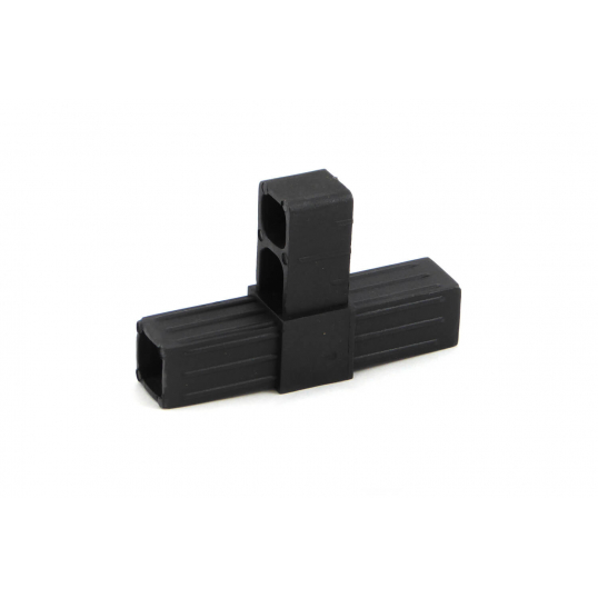 Embout T en 20 x 20 - Noir en polyamide renforcé nylon