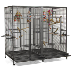 Grande Volière Cage à Oiseaux Design pour Perruche Perroquet avec