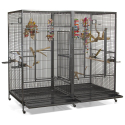 Cage double Montana Arkansas II Anthracite pour perroquet