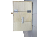 Nid grande perruche, petit perroquet trappe droite en bois contreplaqué 10 mm