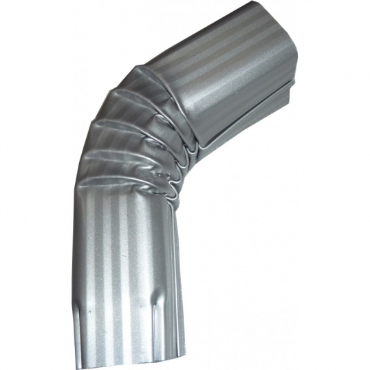 Coude frontal 1 intérieur aluminium gris métal 60X80 : pour descente de gouttière