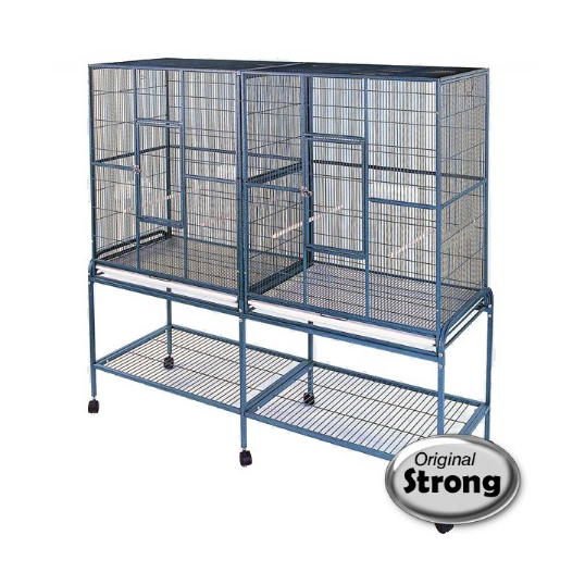 Cage Double Strong Alana pour perruches sur roulettes