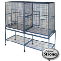 Cage Double Strong Alana pour perruches sur roulettes