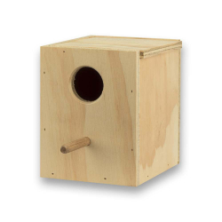 Nid en bois contreplaqué vertical pour petites perruches