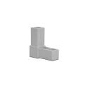 Embout - Connecteur pour tube aluminium carré L en 25 x 25 x 2 mm