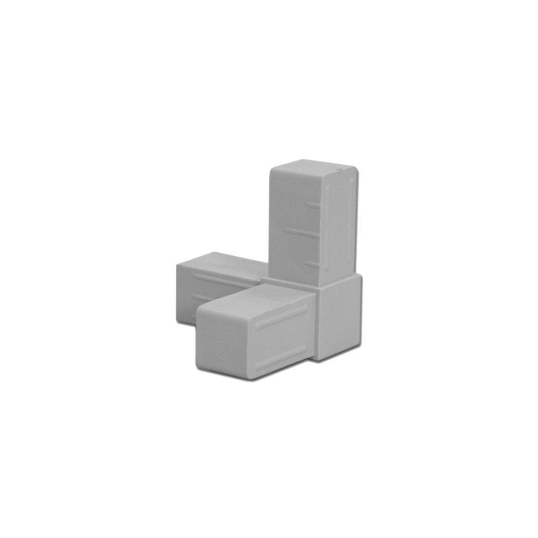 Embout - Connecteur 3D tube aluminium en 25 x 25 x 2 mm