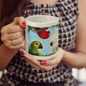 Mug Sérigraphie Moyen Perroquet : Spécial cadeau