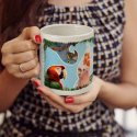 Mug Sérigraphie Grand Perroquet : Spécial cadeau