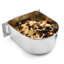 Mangeoire Inox pour Cages Montana - Grand 11.5cm