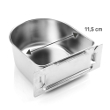 Mangeoire Inox pour Cages Montana - Grand 11.5cm