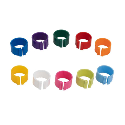 Bagues à clips diamètre 16 mm pour poules - Par 25
