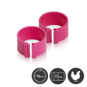 Bagues à clips diamètre 16 mm pour poules - Par 25