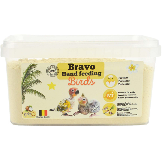 Bravo H19 Aliment d'élevage à la Main oisillons Perruches, Becs droits, Petits Perroquets - 800 gr