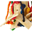 Bambou Puzzle - Jouet perroquet bambou et cordes colorées