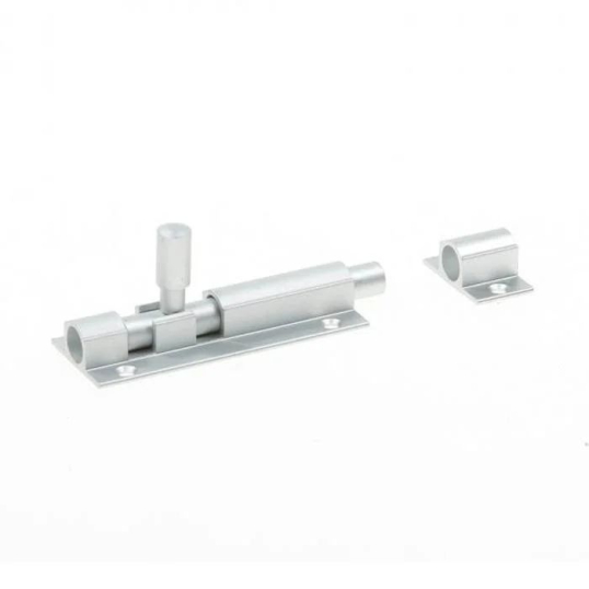 Verrou aluminium pour volière et enclos - 80 mm