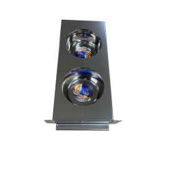 Tiroir coulissant d'alimentation Inox 2 bols