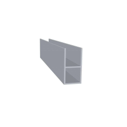 Tube Carré Aluminium avec Rainure 16mm - Longueur 2M