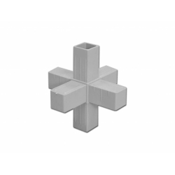 6D Embout Connecteur pour tube aluminium carré 25x25x2 mm