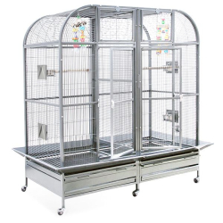 Cage perroquet Montana Palace II XXL avec séparation amovible Platinium