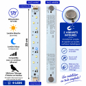 Barre Led Dimmable Lumière Blanche Et Bleue 12V - 22cm